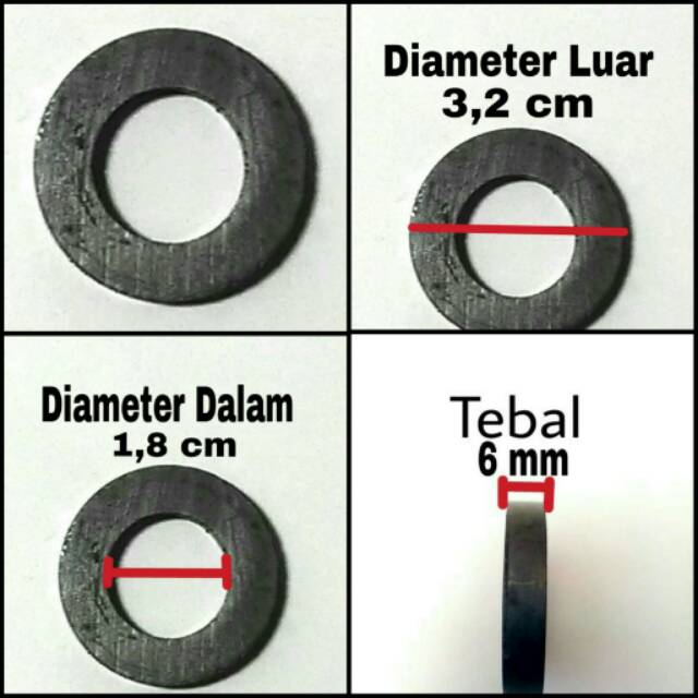 magnet bekas speaker 3,2 cm / magnet ferrite / magnet donat