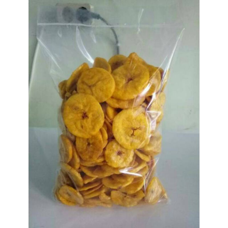

Keripik pisang koin manis 250gr-1kg (free packing kardus)