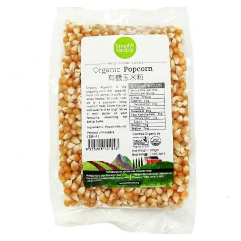 

Organic Popcorn 500gr
