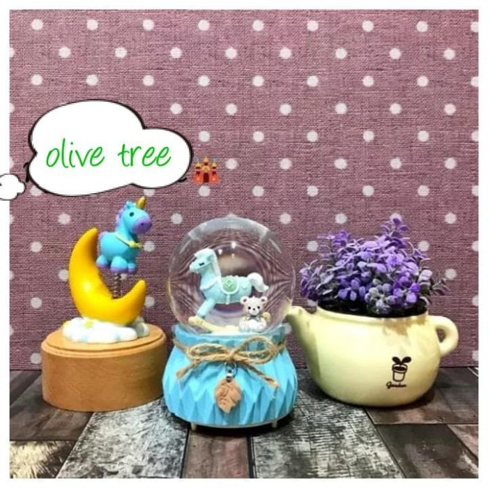 MUSIK-KOTAK- KOTAK MUSIK SNOW BALL KUDA & RUSA -KOTAK-MUSIK.