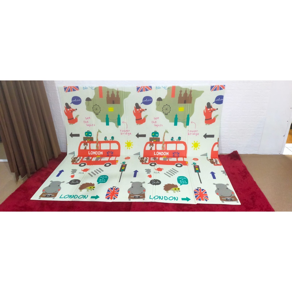 FOLDING PLAYMAT XPE PREMIUM  200x150 &amp; 200x180 - Karpet Lipat Matras Motif