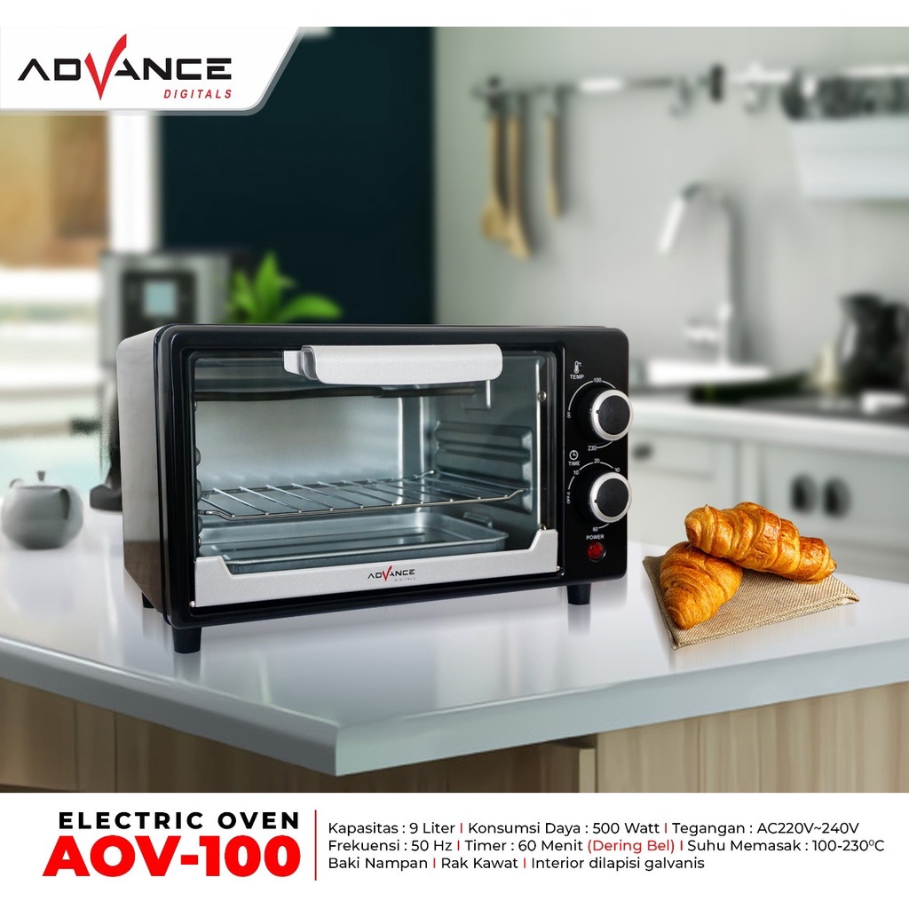 Elektrik Oven / Oven listrik Advance AOV-100 9L