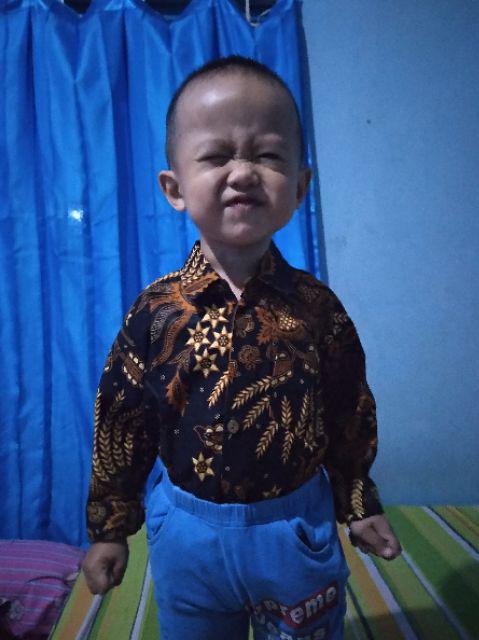 Kemeja Batik Anak Lengan Panjang
