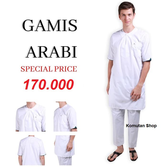 Setelan Baju Koko Big Size XXL / Baju Koko Lengan Panjang / Jubah Arabi / Gamis Pria