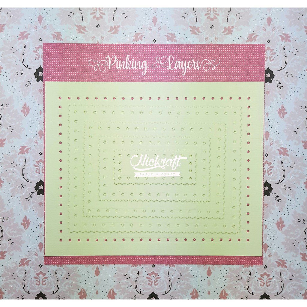 

PINKING LAYERS - Bahan Label Scrapbook Kotak Rectangle