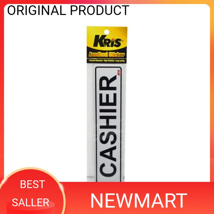 KRIS STIKER CASHIER STICKER SIGN LABEL ANODIZED