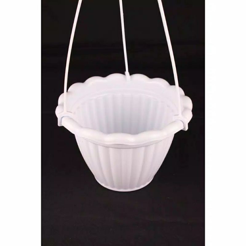 Pot gantung renda putih / pot tanaman gantung