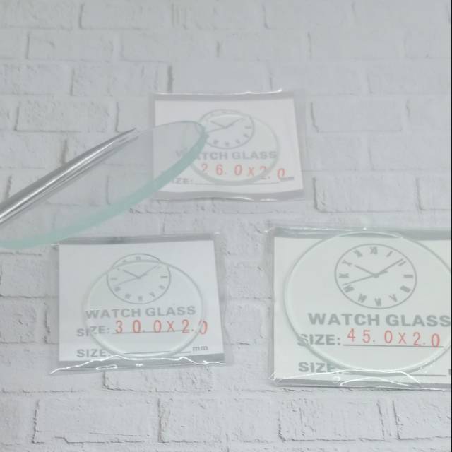 Kaca jam tangan tebal 2mm