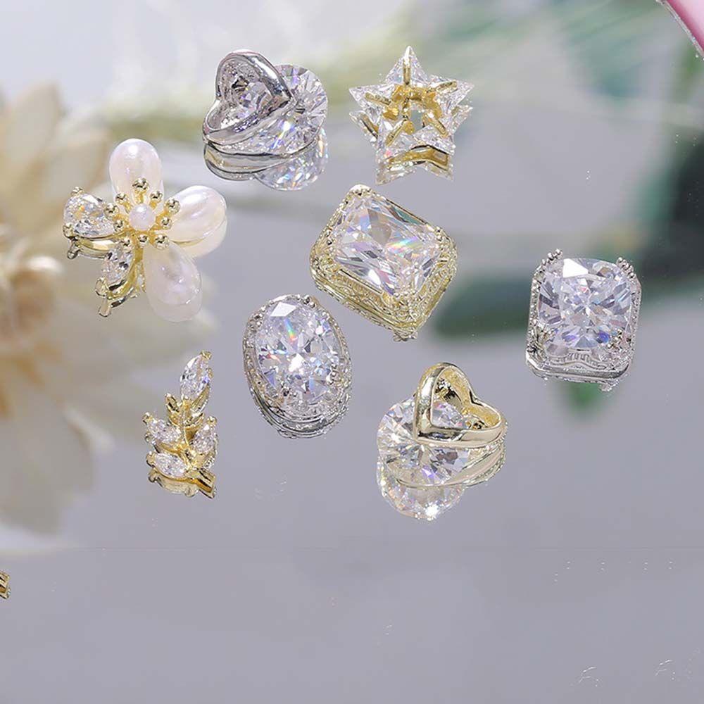 Needway Nail Art Berlian Imitasi Super Flash Shiny Glitter Love Heart Drop Shape Diamond Jewelry DIY Alat Nail Art