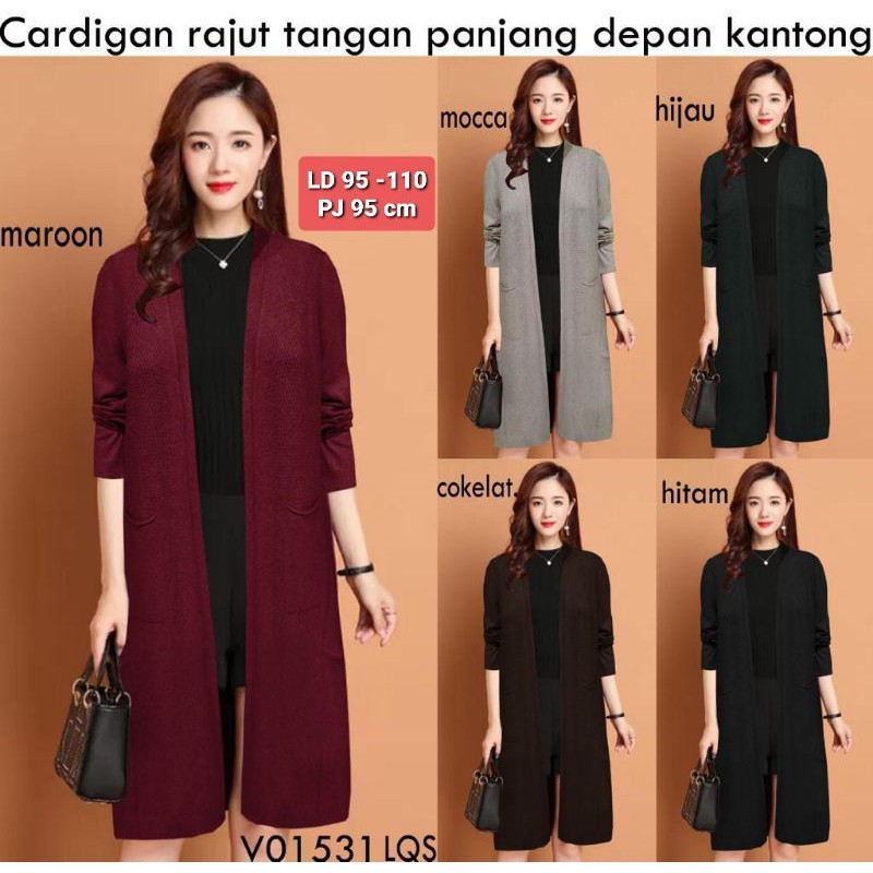 Long cardigan Import _ Long outer bangkok _ outer terkini