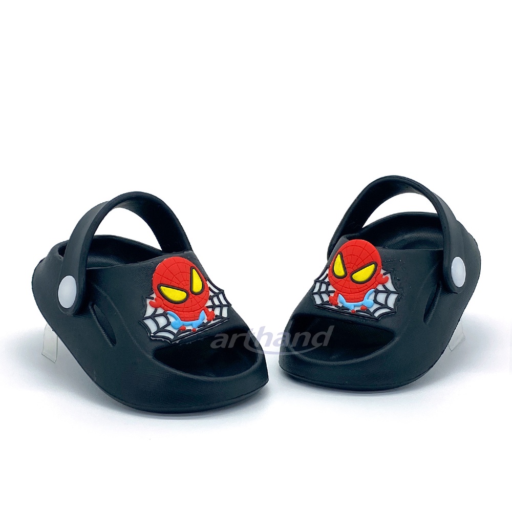 Arthand01 - Sandal Anak Laki-laki Selop Tali Belakang Model Karakter Spider Lucu NEW