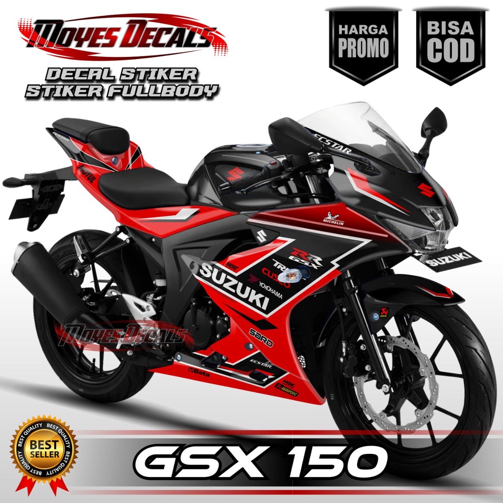 Bisa COD decal gsx 150 stiker decal motor gsx 150 stiker ful body gsx 150 stiker motor suzuki gsx 15
