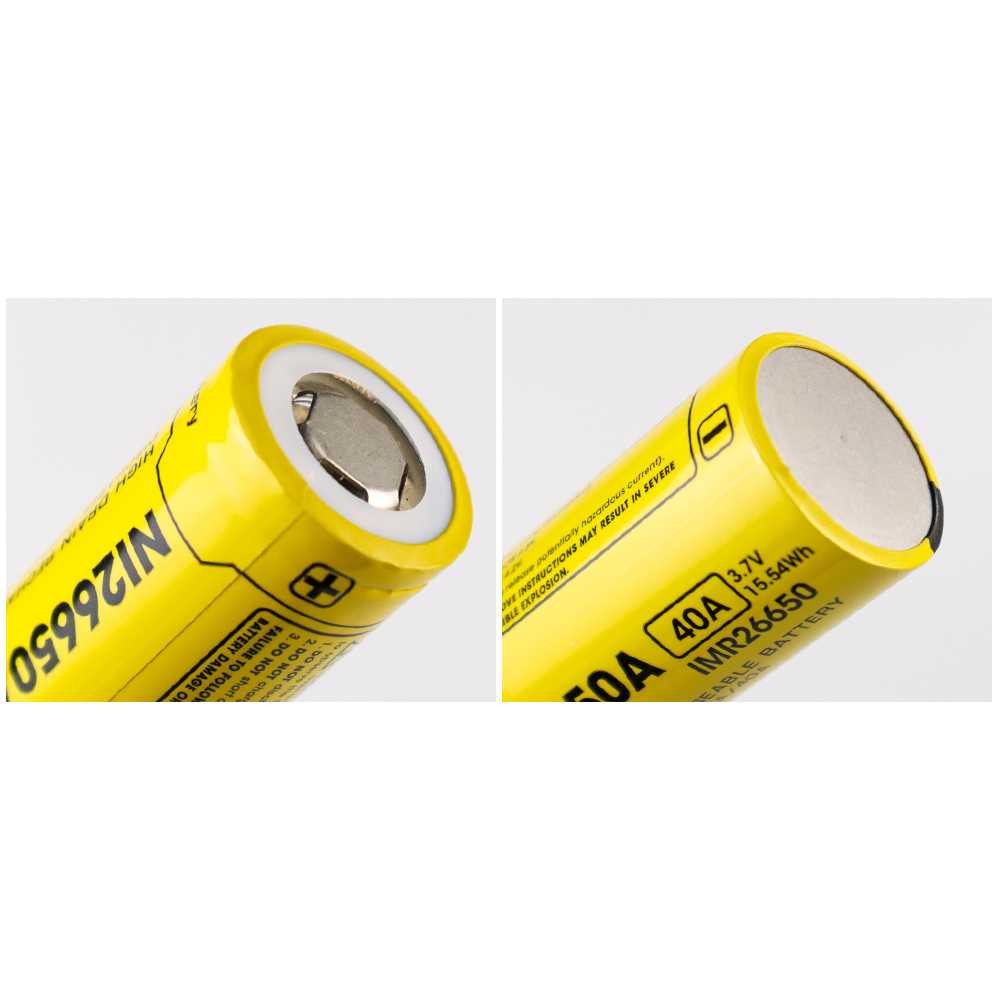 NITECORE Baterai 26650 Vape Senter 4200mAh 40A 3.7V - NI26650A