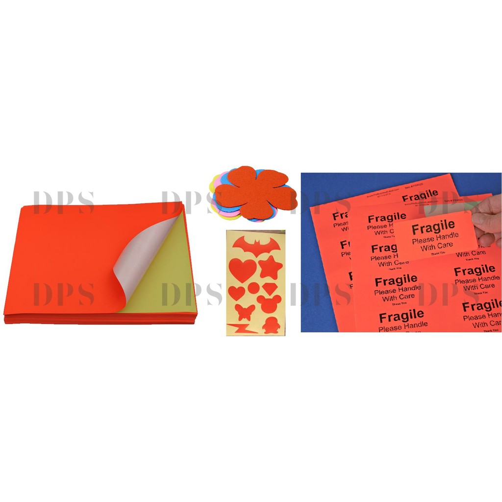  Kertas  Stiker  Red Orange ROLL  107cm x 100m Stabilo 