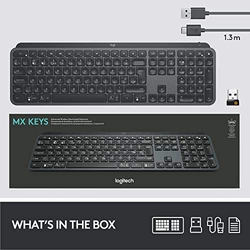 Logitech MX Keys Keyboard Wireless Bluetooth Backlit