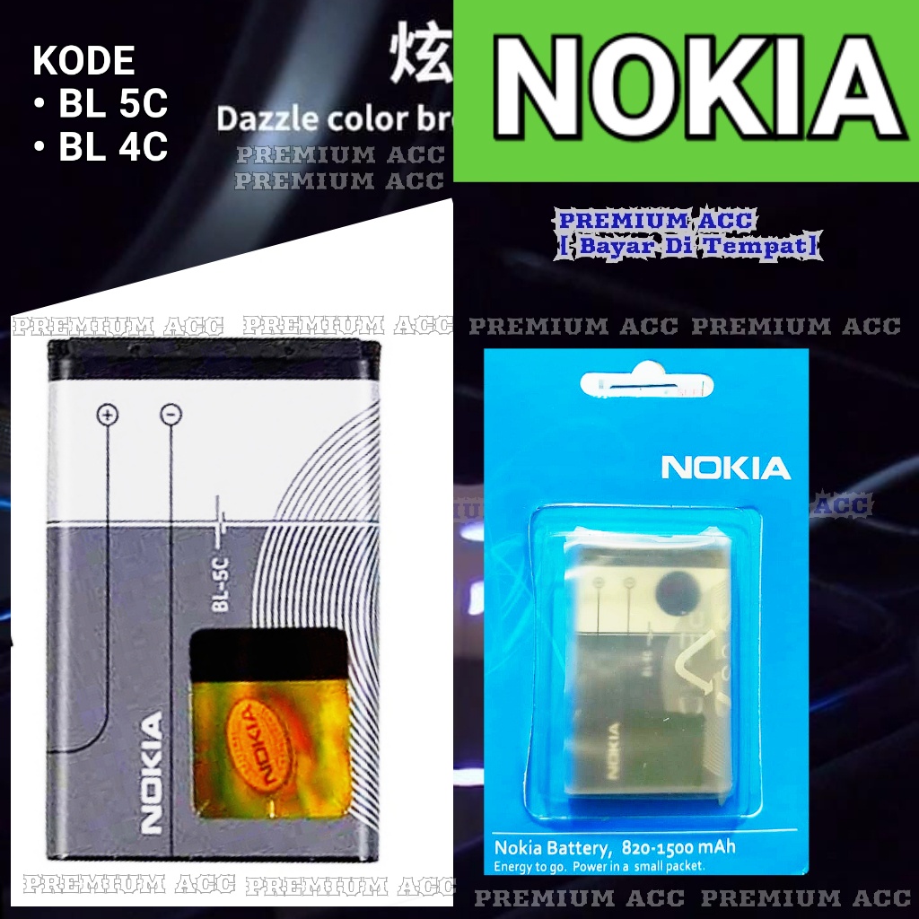 PREMIUM [ COD ] Batre Nokia BL-4C BL-5C Battery Baterai Nokia BL 5C BL 4C Original 95%