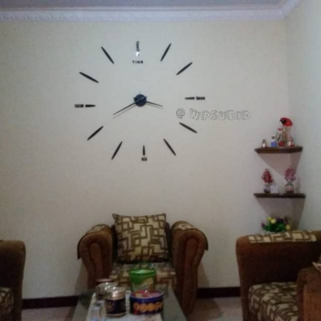 (MAINANKYU) Jam Dinding Besar DIY Giant Wall Clock Quartz Creative Design 80-130cm - DIY-202