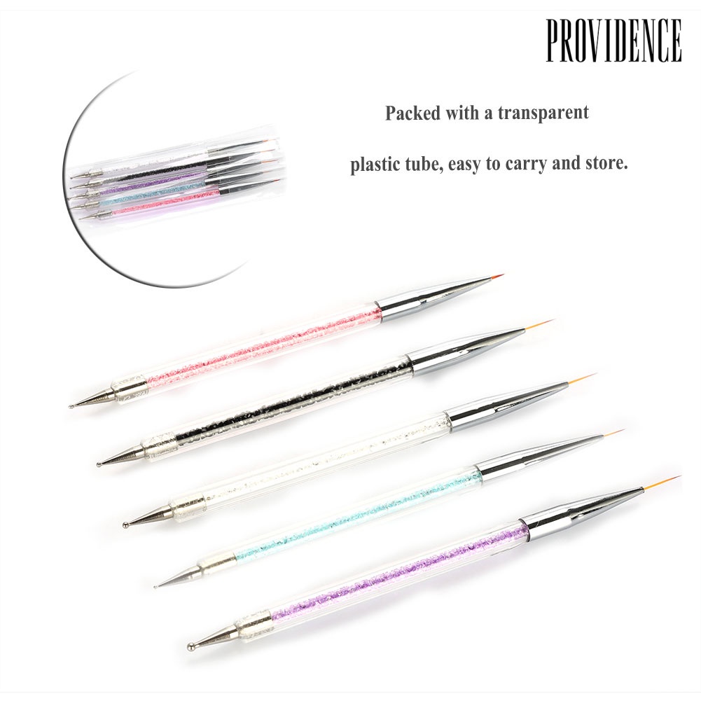 Providence 5Pcs/Set Pro Nail Art Drawing Dotting Pen Rhinestone Picker DIY Manicure Tool