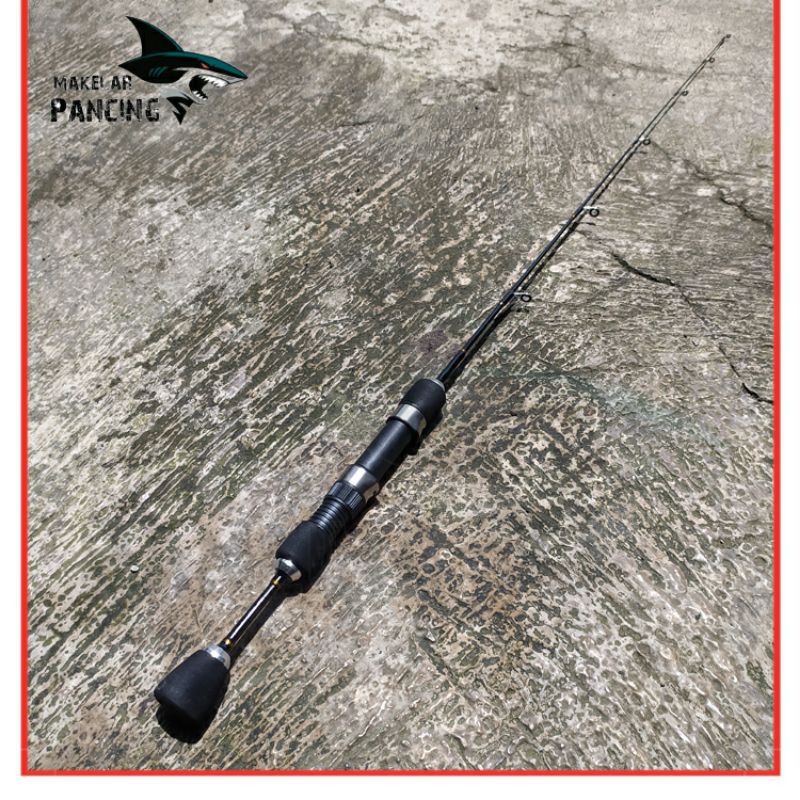 Joran Spining Custom Fiber Kanzo Piteng 90cm Special untuk Mancing Udang Wader - Free Packing PVC