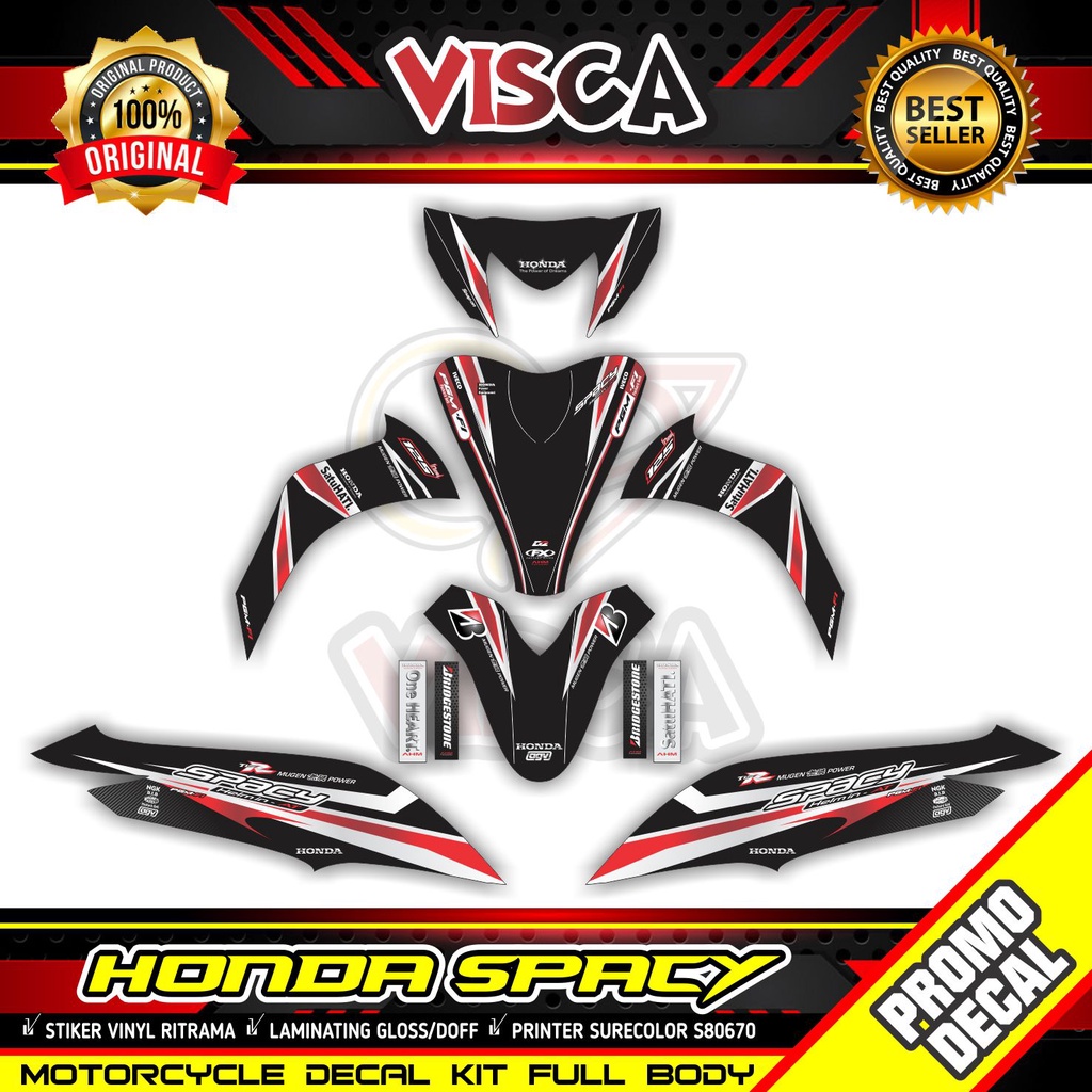 Decal Spacy Full Body Stiker Motor Spacy Full Body Striping Spacy Variasi Graffis