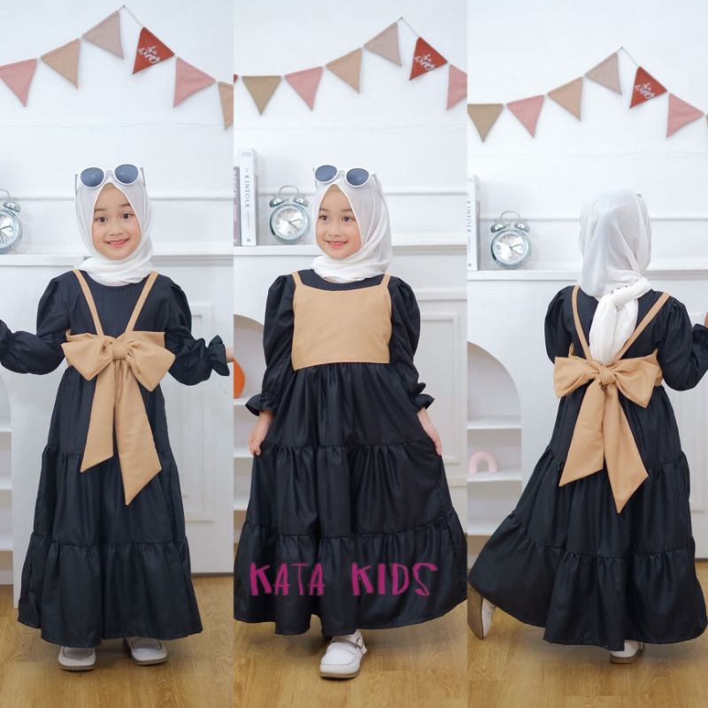 gamis anak viral ditiktok/gamis anak rompi vest 1-11 tahun /gamis anak super lucu /gamis anak viral 