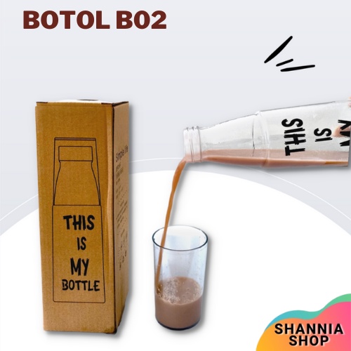 B02 - BOTOL MINUM + GELAS PLASTIK / THIS IS MY BOTTLE 620 ML NEW HAMPERS B02