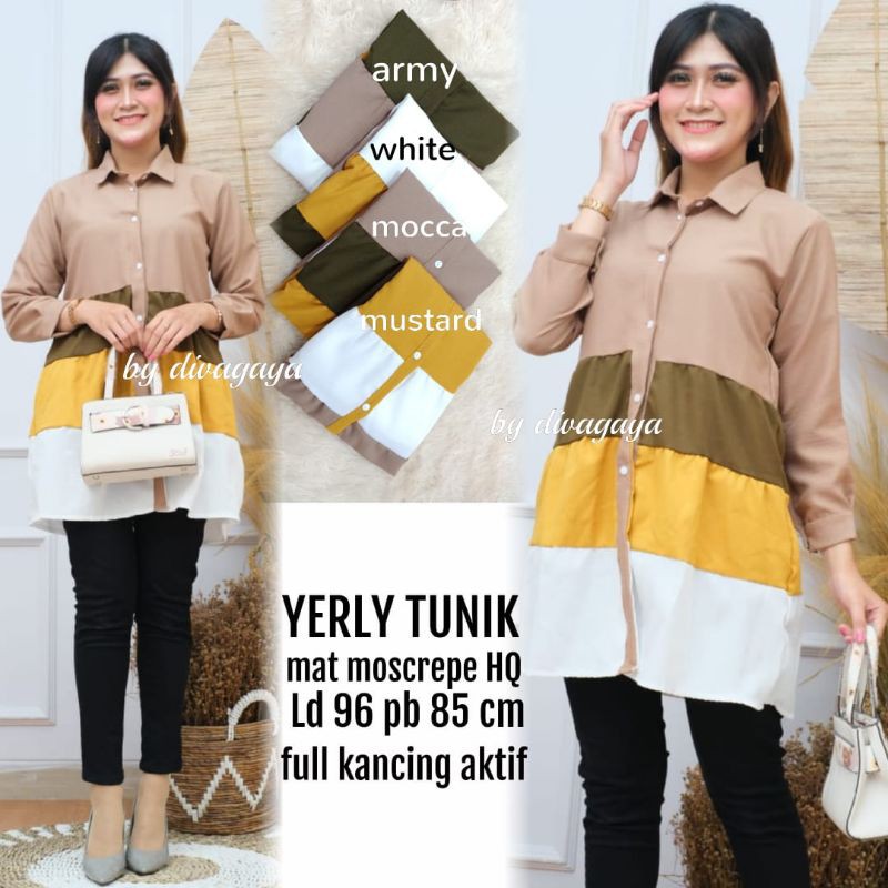 TUNIK YERLY MOSCREPE HALUS