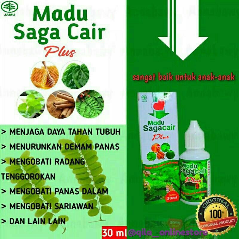 

Madu Saga Cair Plus Obat Herbal Untuk Batuk Sariawan & Radang Tenggorokan