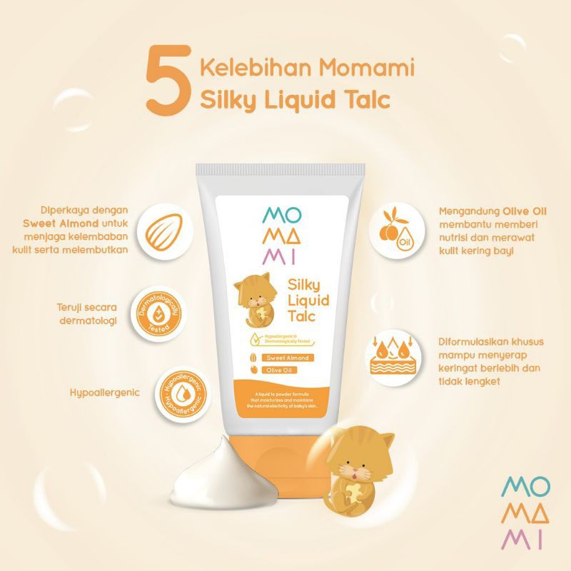 Momami Silky Liquid Talc 125ml