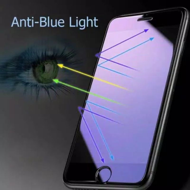 Tempered Glass Blue Light Iphone 7+/8+ Blue Ray Full Cover Protector Anti Radiasi Sinar Biru Anti Gores/Tg/Temper Glass