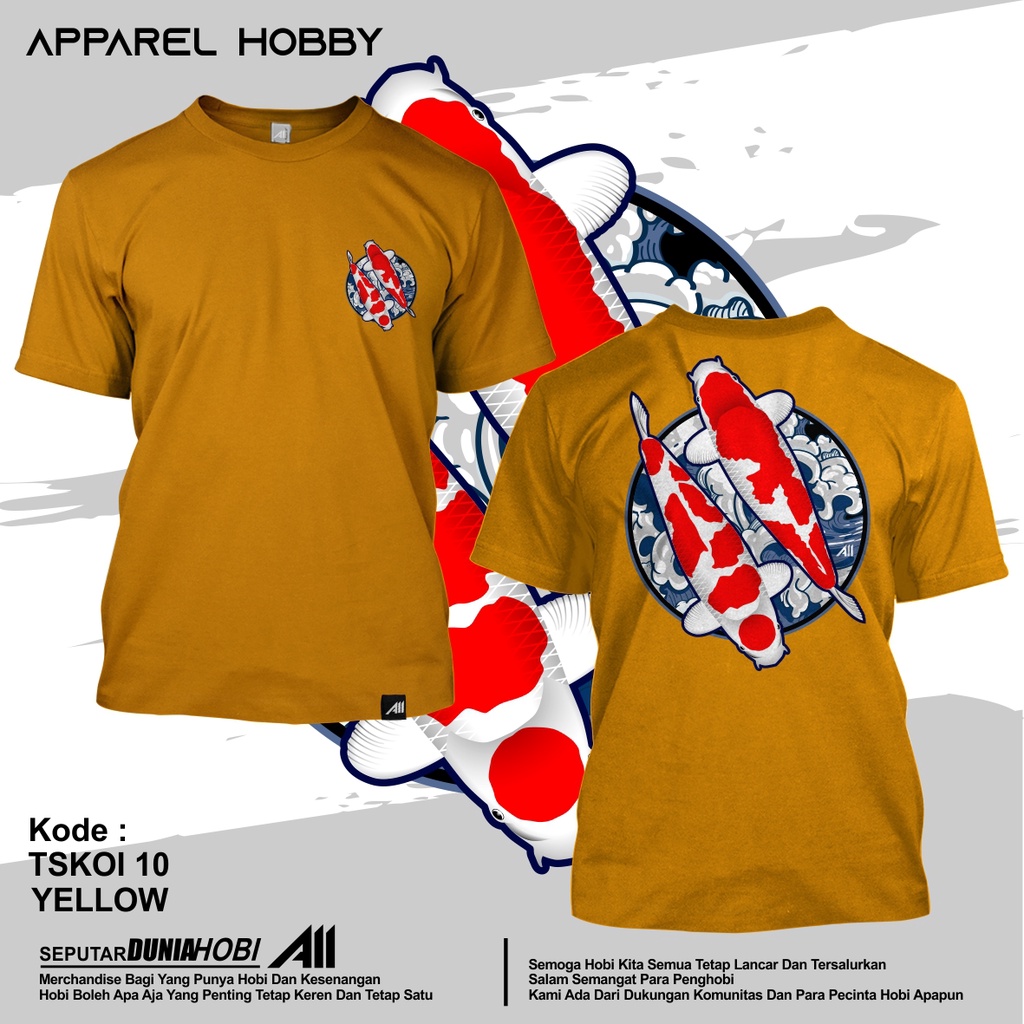 KAOS IKAN KOI KOHAKU TSKOI 10 YELLOW