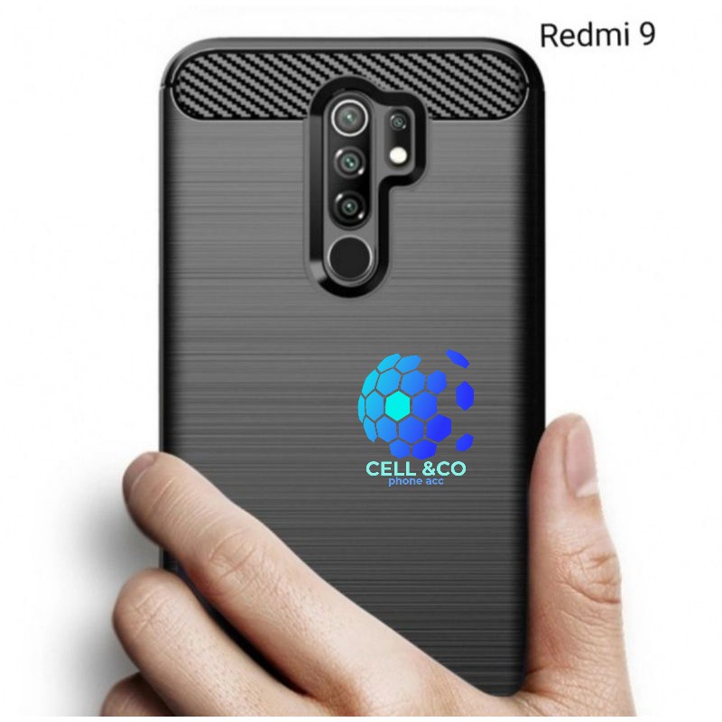 CASE CARBON XIAOMI REDMI 9 casing hp silikon softcase case premium carbon cover