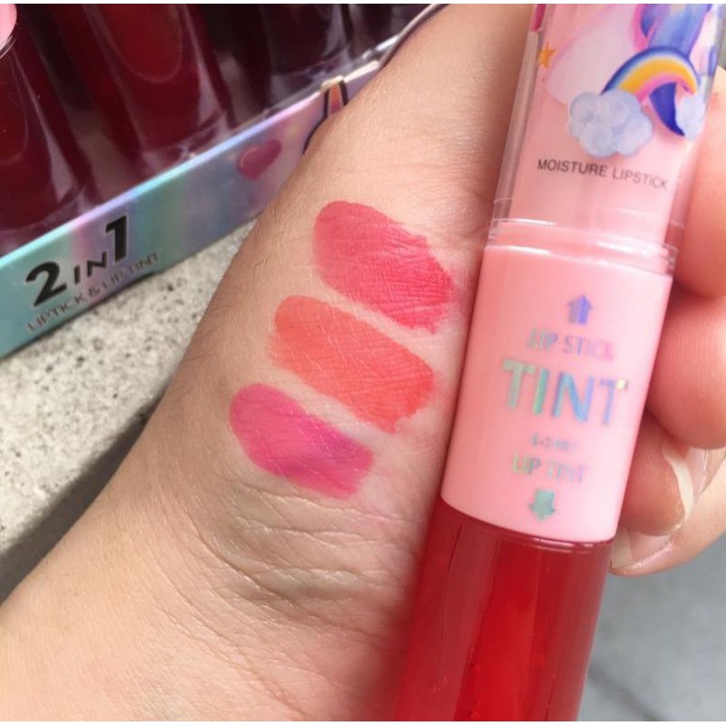 [6PCS] LIPSTICK &amp; LIP TINT SASIMI UNICORN 2IN1 S-1987