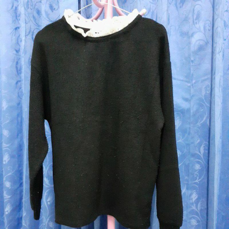 PL Atasan Rajut salur Lidi combi Kerah Renda Branded by E hyphen world gallery