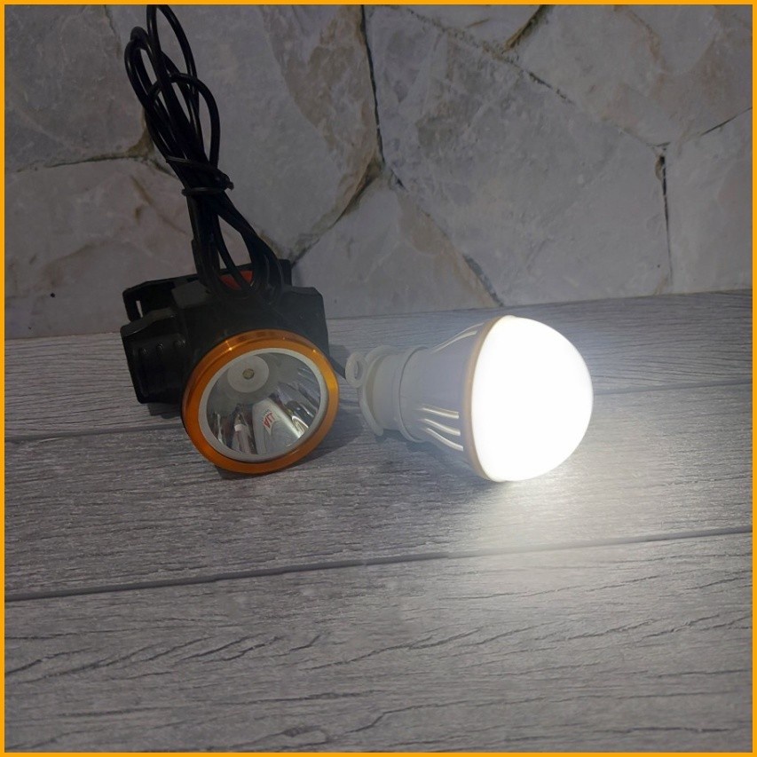 COD SENTER KEPALA LED PROFESSIONAL HEADLAMP RECHARGEABLE 50 WATT ROLINSON RL-178P CAHAYA PUTIH 50 WATT BONUS BOHLAM 5 WATT