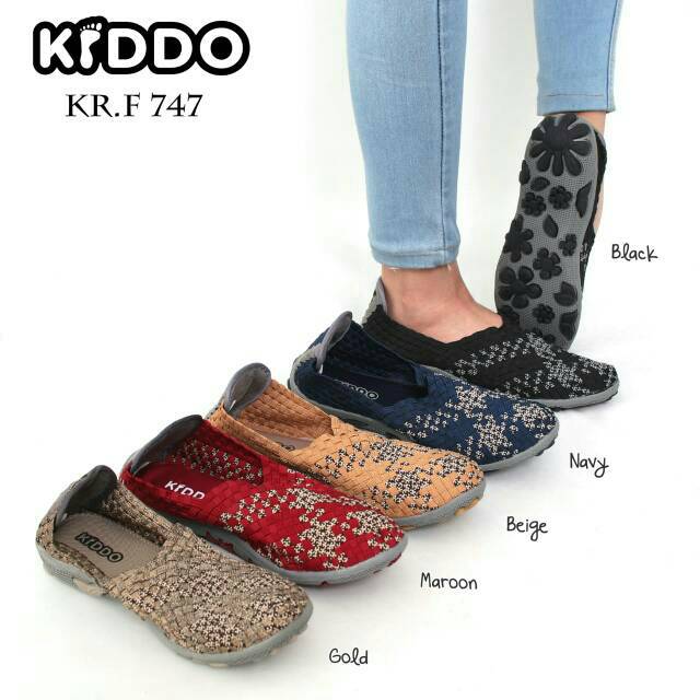 Sepatu Rajut KIDDO F747 Flat ORIGINAL