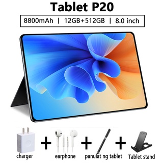【2022 Asli Terbaru 】Tablet PC P20 12 + 512 GB  tablet pembelajaran Android laris manis Wifi 5G Dual Sim
