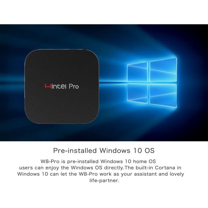 WINTEL W8 PRO Mini PC - Intel Atom x5-Z8350 - 2GB-32GB - Windows 10