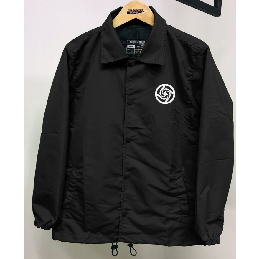 Jaket coach Jujutsu Kaisen Logo Black Anime Manga Premium Unisex Jacket Wibu