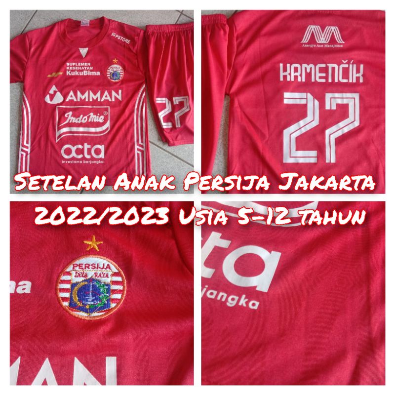 Setelan Anak Jersey Kids Persija Jakarta 2022 2023 Nama Krmencik