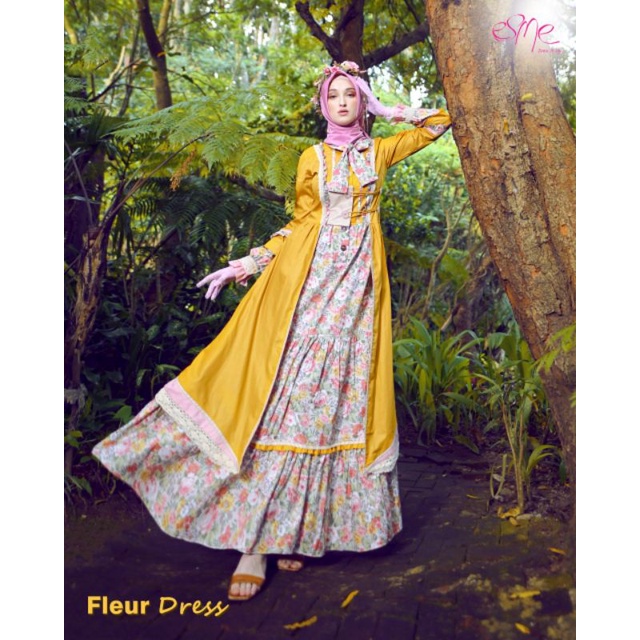 ESME Terbaru Fleur Dress Kuning