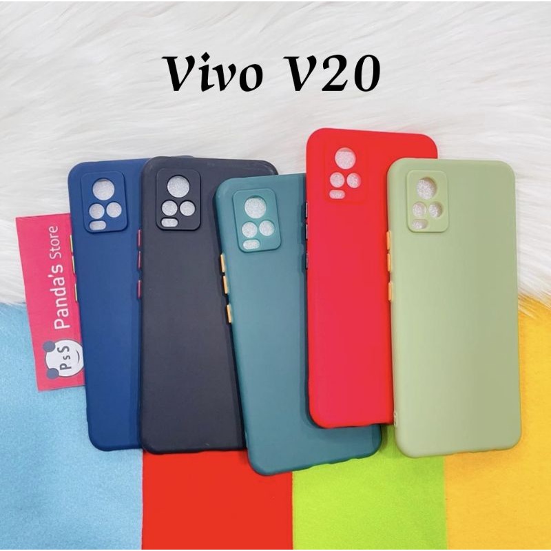 Case Vivo V20 Babycase + Pelindung Kamera, Makaron Full Color (PsS)