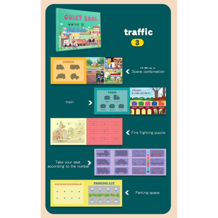 Maninan Anak QUIET BOOK Buku Aktivitas Anak Edukasi Velcro Activity