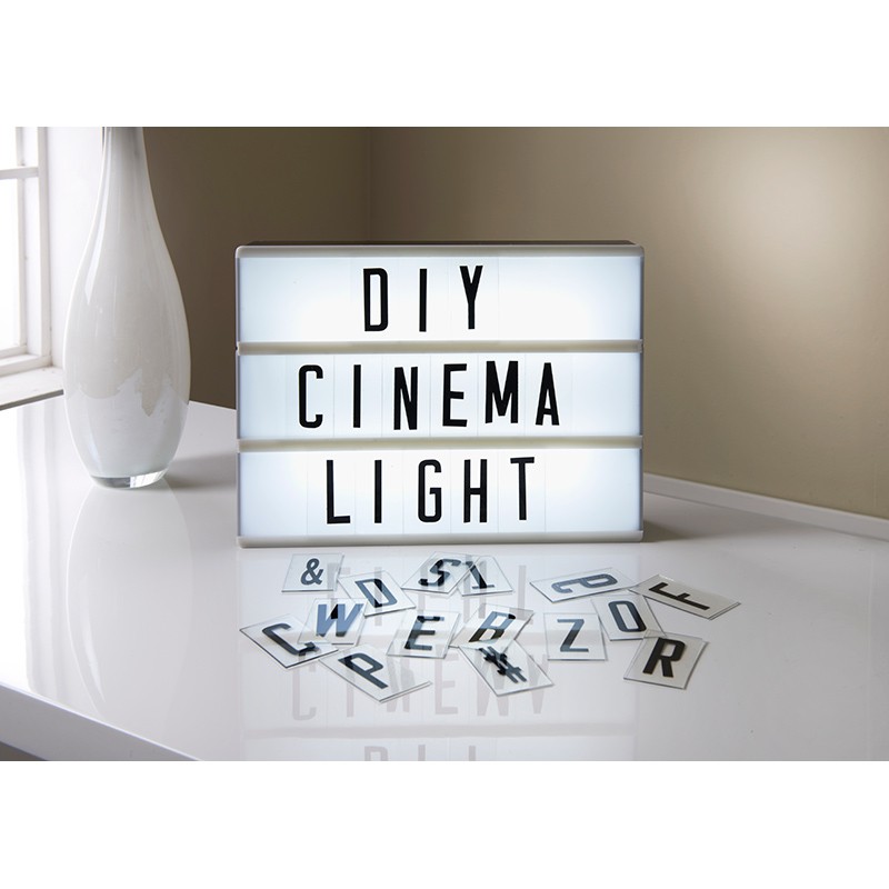 CINEMA LIGHT BOX A6 DIY letter combination led light lampu 