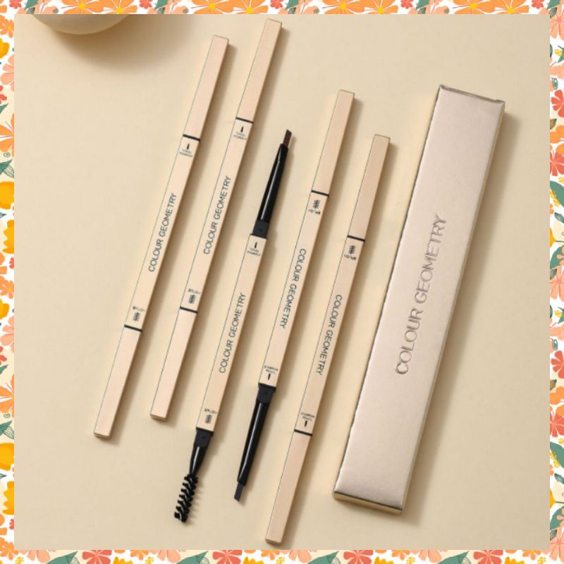 Lameila Eyebrow Waterproof Gold Edition Double Head Kosmetik Mata Pensil Alis Kepala Ganda Tahan Lama 807 Original