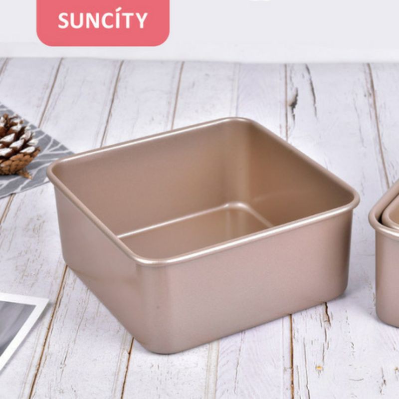 suncity 7 inch Deep square non stick Baking pan / loyang tanpa sambungan