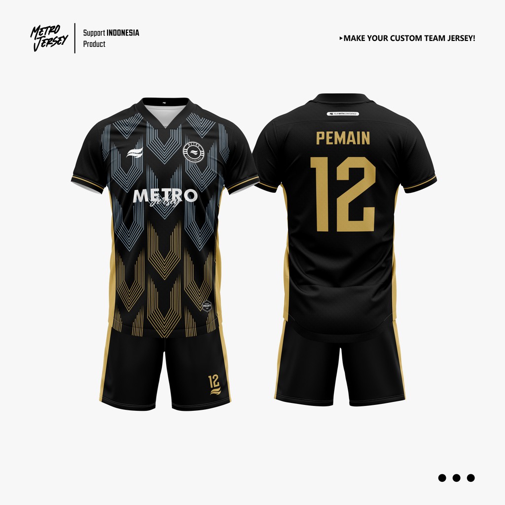 Jersey Futsal Bola Custom Free Design Full Printing Shopee Indonesia