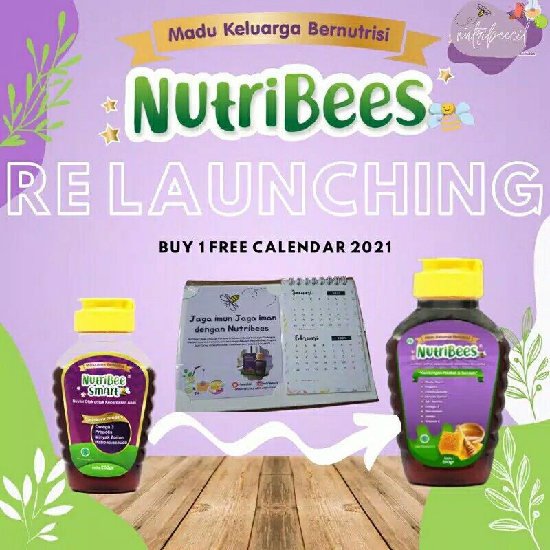 

Nutribees Madu anak dan keluarga free kalender 2021