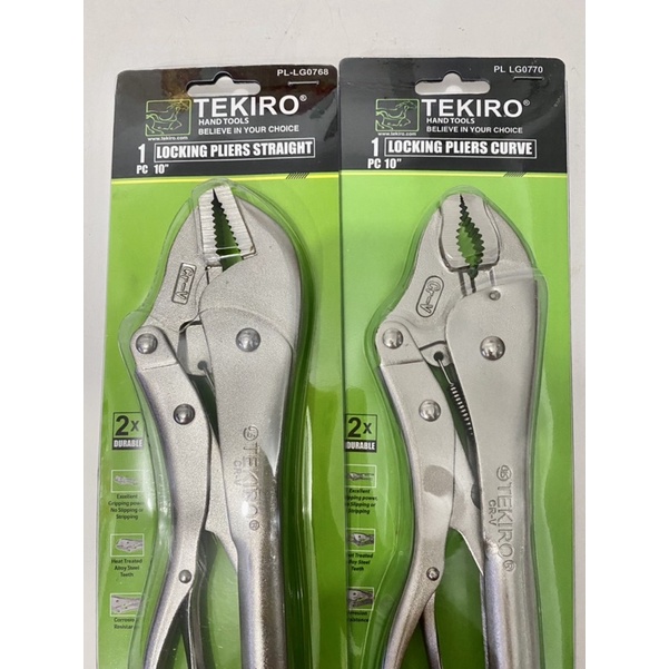 Tekiro locking pliers straight 7” dan 10&quot; / tang buaya lurus 10&quot;