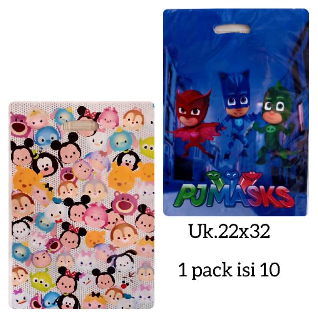 

Plastik Snack Goodie Bag Model Tenteng PJMASK Tsum tsum